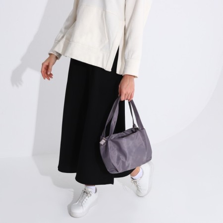 Bag-tout on zipper, gray color-6