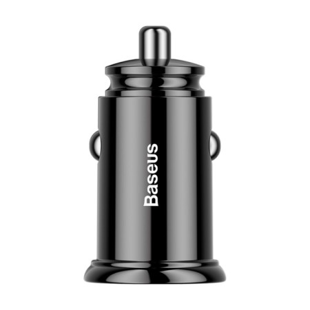 Car charger Baseus, USB, Type-C, 5 A, QC 3.0, black-3
