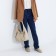 Love bag with a zipper, 3 outer pockets, beige color