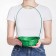 Wicker basket, bamboo, green, low