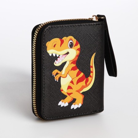 Children's wallet with lightning, black color-1