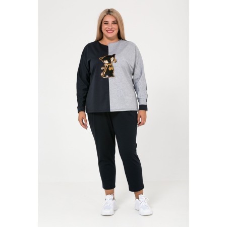 Female jumper, size 58, dark blue color-1