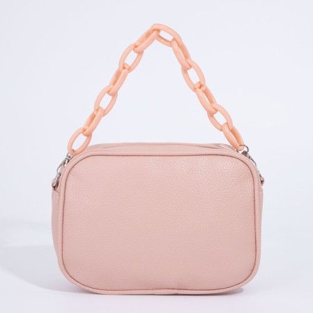 Bag Women's Cross-Bodi with a zipper, pink color-5