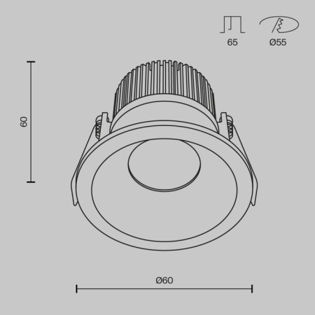 Building lamp Technical DL034-01-06W3K-W, 6W, 6x6x6 cm, LED, 470LM, 3000K, white color-1