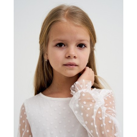 Dress for girls KAFTAN, size 34 (122-128 cm), white-3