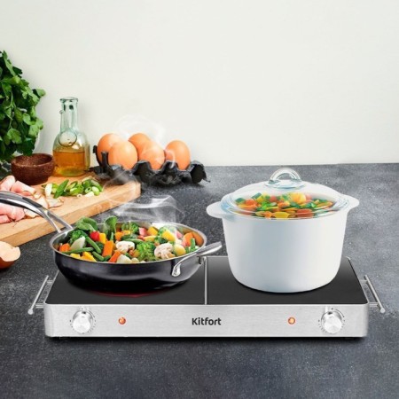 Infrared plate KitFort KT-150, 3000 W, cord 0.9 m-1