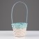 Wicker basket 13x9.5/28 cm, turquoise, bamboo