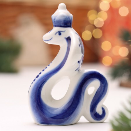 Souvenir "Snake with the Crown", Gzhel-1