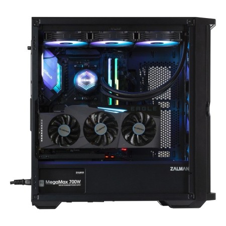The Zalman Z10 Plus case is black without BP ATX 10x120mm 4x140mm 2xusb3.0 Audio Bott PSU-1