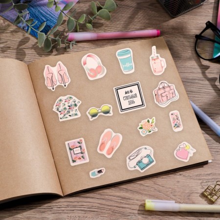 Paper stickers "Stylish Day", 11 x 16 cm-1
