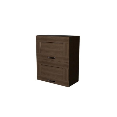 Cabinet hinged kira 600x300x720 with 2 lifting doors of wenge/quado shimo dark