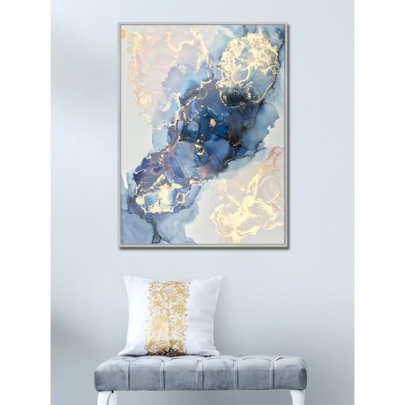 Reproduction of the picture "Blue-golden abstraction", 58x78, frame (20-006)-3