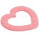 Silicone teether "heart", pink color, mum & baby