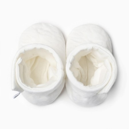Baby booties, milk color, size 18 (6-12 month)-1