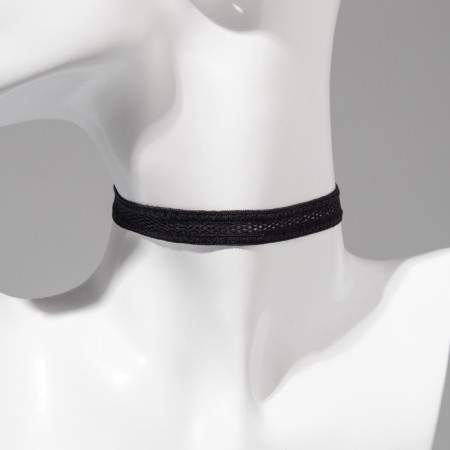 Choker "Assorted" openwork, (set of 6 pcs.), Black color, 30.5 cm-4