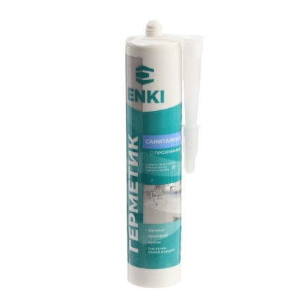 Enki sealant, silicone, sanitary, transparent, 280 ml