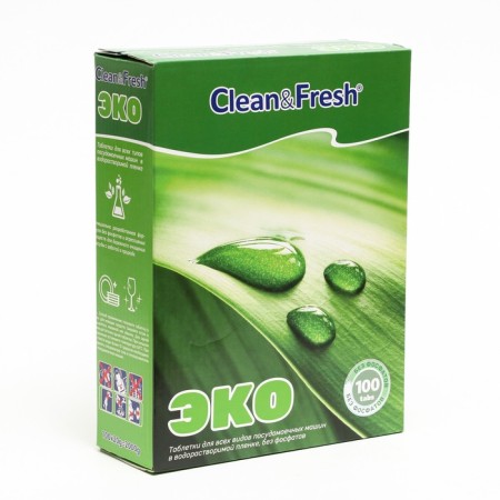 Clean & Fresh "Eco" All in 1 ", 100 pcs