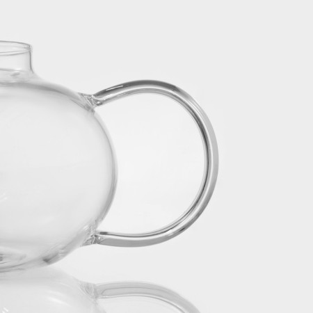 Hot kettle with glass sieve "Valencia with Rose", 600 ml-2