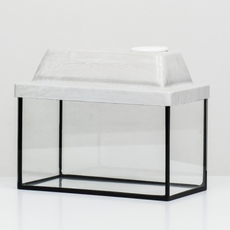 Aquarium "rectangular" with a lid, 5 liters, 25 x 13 x 15.5/18 cm, bleached oak-2