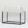Aquarium "rectangular" with a lid, 5 liters, 25 x 13 x 15.5/18 cm, bleached oak