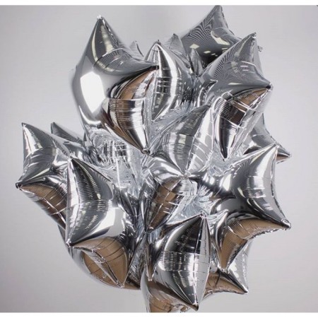 Foil ball 18 "Silver", star-1