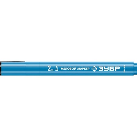 Zubrov marker MM-400 06332-7, chalk, round, 2 mm, blue