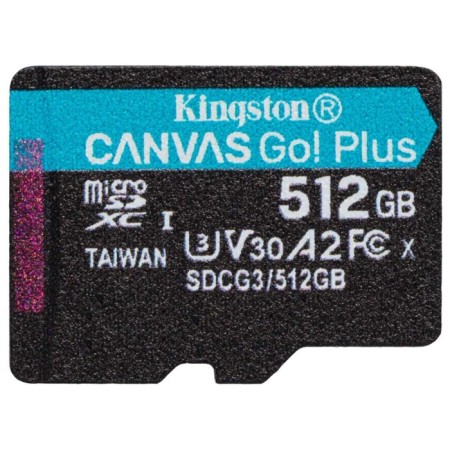 MicrosdxccC 512GB Kingston SDCG3/512GBSP Canvas GO! Plus W/O