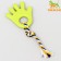 Chewing toy with rope for dogs "palm", 10 cm, salad