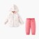 Set: Huds and pants crumb I am a “bunny”, height 86-92 cm, beige color/pink