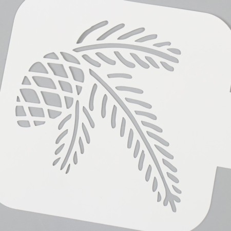 Plastic stencil "Frig with a bump", size 9x9 cm-2