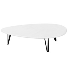 Table Dadley, 940x690x246, White Concrete/Black