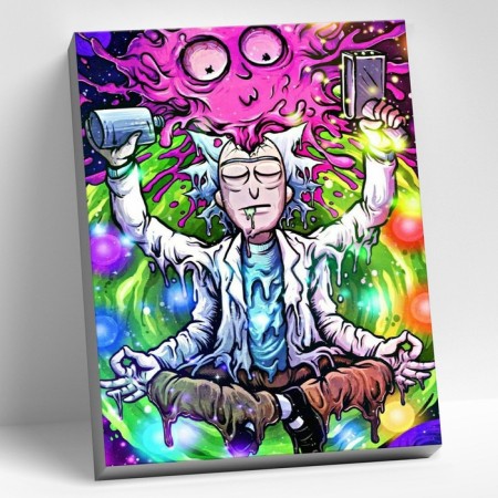 Picture on the numbers "Many -armed. Rick and Morty ", 40 × 50 cm, 26 colors