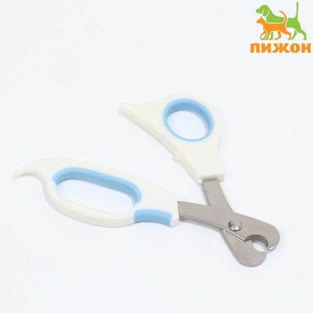 Middle scissors medium with an emphasis for a finger, 12 x 4.5 x 1.4 cm, economy, mix of flowers