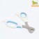 Middle scissors medium with an emphasis for a finger, 12 x 4.5 x 1.4 cm, economy, mix of flowers