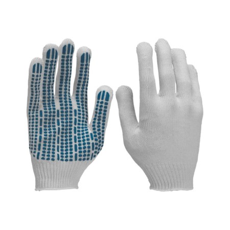 Working gloves, x/b, knitting class 10, with PVC points, set 10 pcs.