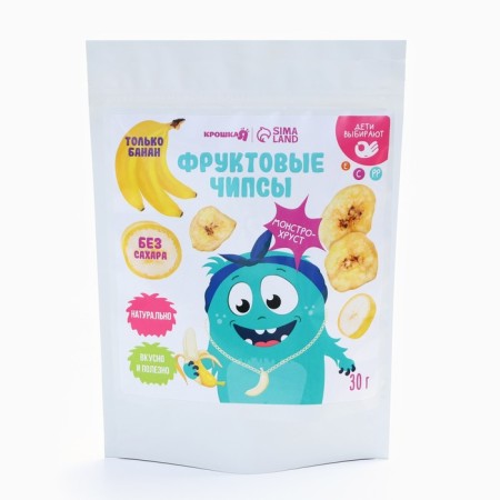 Fruit chips I am, without sugar, banana, 30g-3