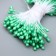 Stamens for artificial flowers "Drops green" (set 130 pcs) length 6 cm