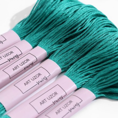 Muline threads, 8 ± 1 m, color bright green No. 943-2