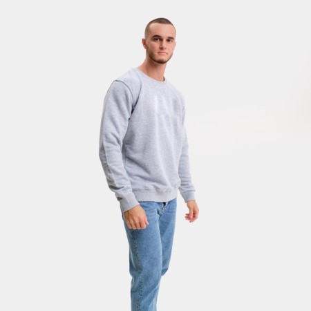 Male sweatshirt, light gray color/print mix, size 48 (l)
