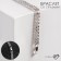 Bracelet with rhinestones "shine" 2 rows, white color in silver, 18 cm