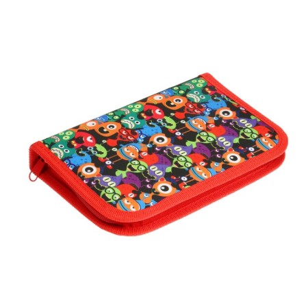 School Penal on a zipper 13 x 19.5 cm "Montrustriki", fabric, 1 section-1