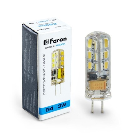 LED LED Feron, G4, 3 W, 12 V, daylight