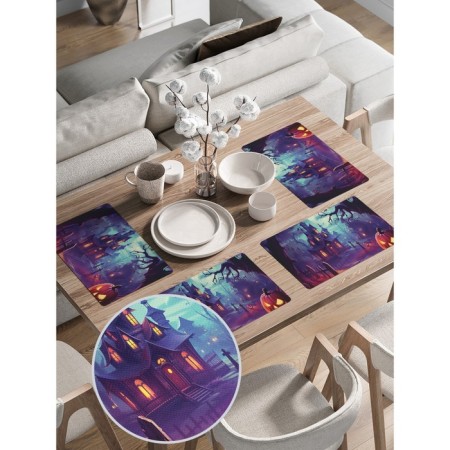 A set of napkins for setting the Table "Mysterious Night", rectangular, rounded edges, size 30x46 cm, 4 pcs-1