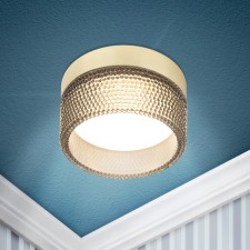 Lamp Built -in era DK97, IP20, 15W, 88x65 mm, black/gold color
