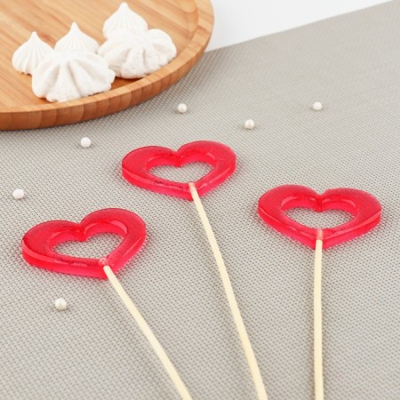 Silicone Mold for candies and chocolate "Heart", 6 × 4.5 cm, Color transparent-3
