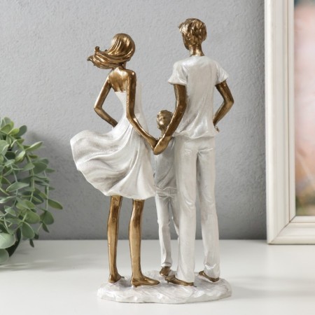 Souvenir Polystone "Dad, mom and son - round dance" 15.5x10.5x26 cm-2