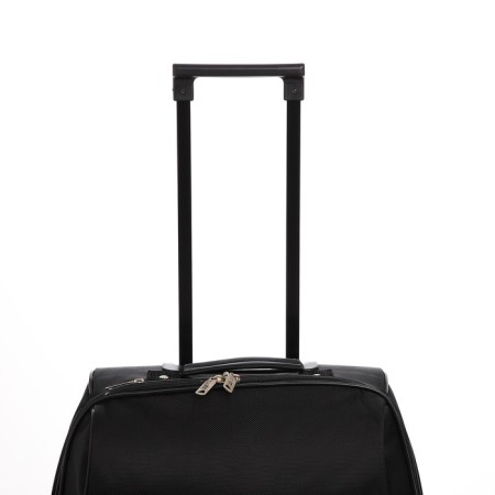 Small 20 suitcase "," Cartes factory ", lightning department, extension, external pocket, 2 wheels, black color-4