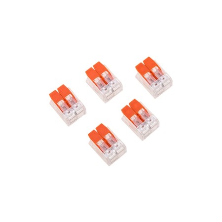 Universal compact terminal of QMS 221-412, 2-wire up to 4.0 mm² (blister 5 pcs./Union) Rexant 108-4
