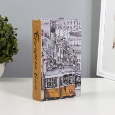 Safe-book wood, leatherette 
