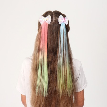 Local Locom "Bow", straight hair, on a hairpin, 32 cm, color mix-1